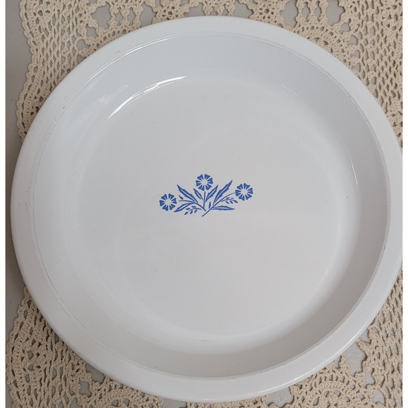 Corning Ware Blue Cornflower‎ P-309 Pie Plate Baking Serve Dish Vintage - Picture 1 of 6